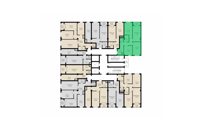 3-комнатная квартира 81.97 м²  4/4 этаж