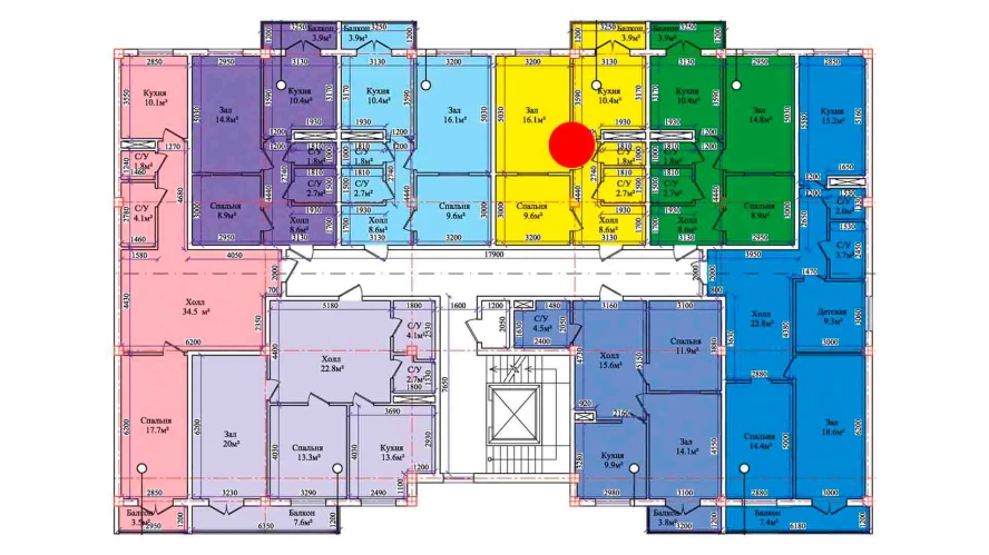 2-комнатная квартира 52.8 м²  2/2 этаж