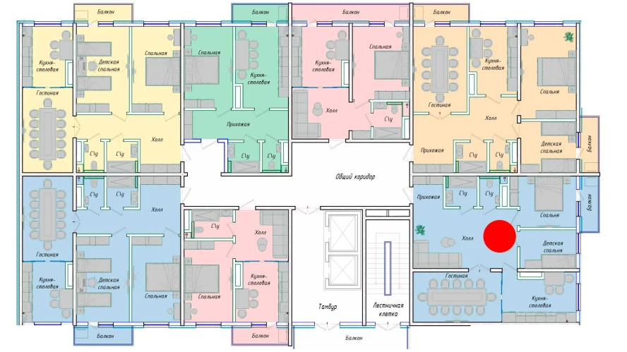 3-комнатная квартира 83.47 м²  9/9 этаж