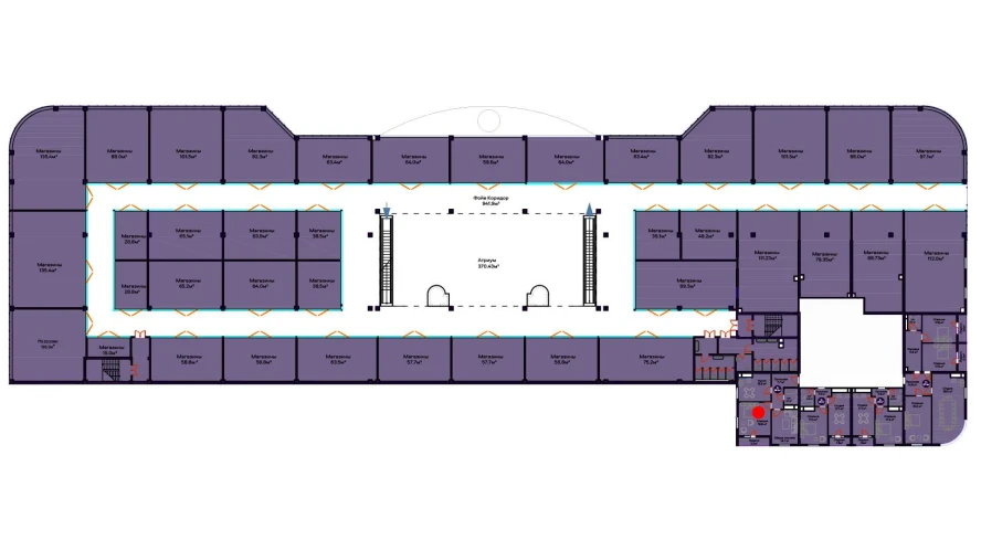 2-комнатная квартира 66.2 м²  4/4 этаж