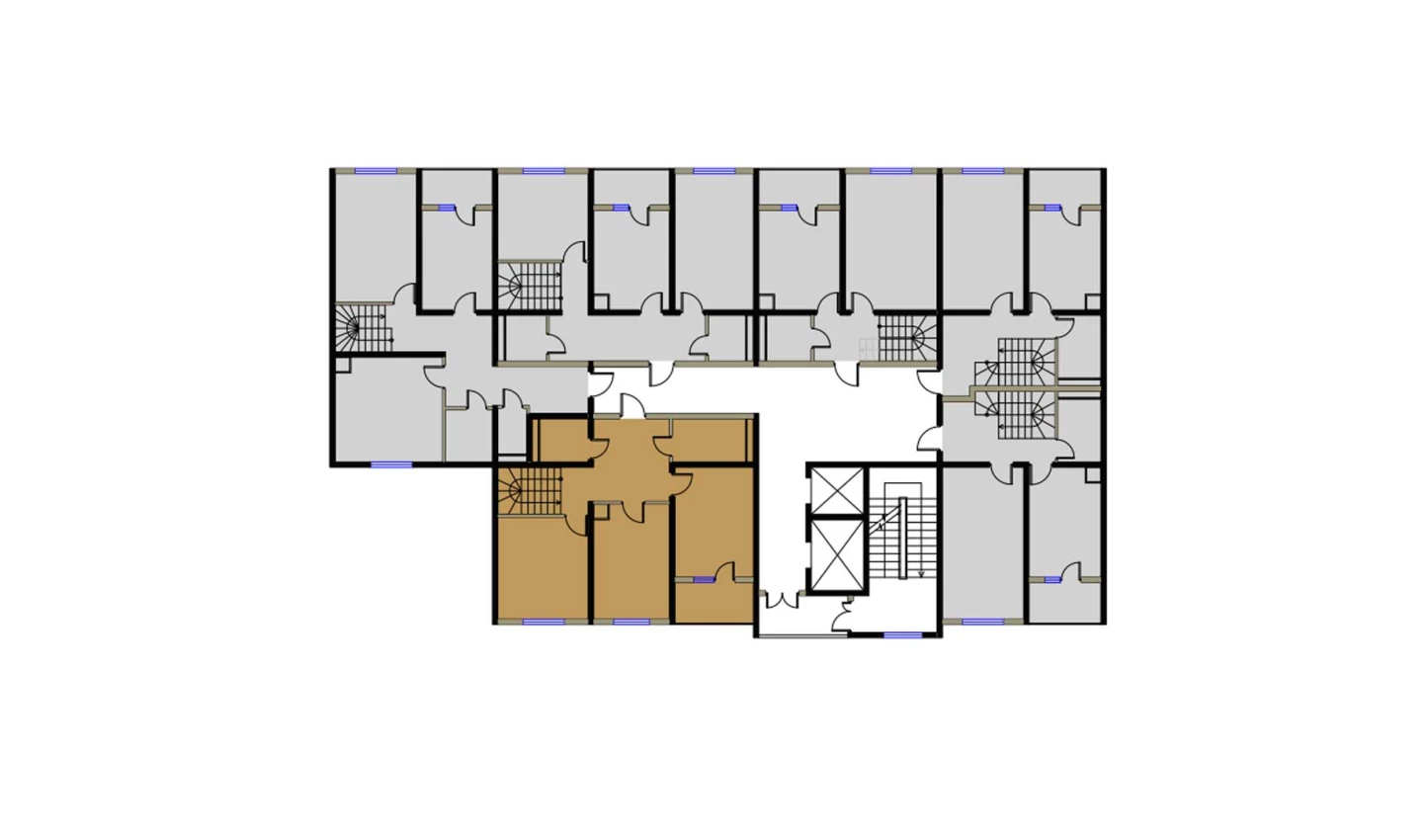 2-комнатная квартира 75.8 м²  1/1 этаж