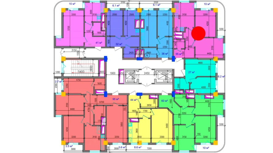 2-xonali xonadon 65 m²  4/12 qavat | SOKIN SOHIL Turar-joy majmuasi