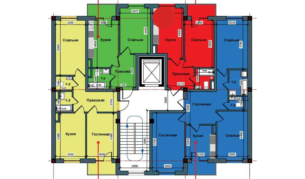 1-комнатная квартира 41.2 м²  3/3 этаж