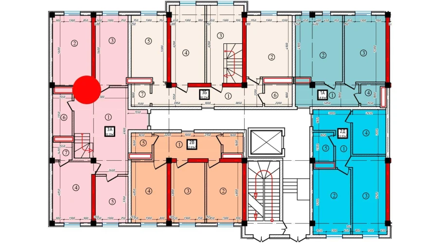 3-комнатная квартира 92.29 м²  1/1 этаж