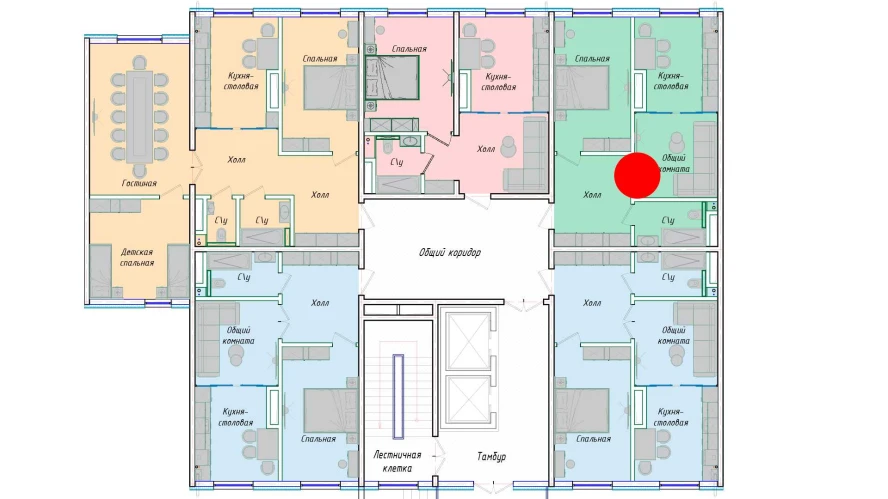 2-комнатная квартира 50.85 м²  1/1 этаж