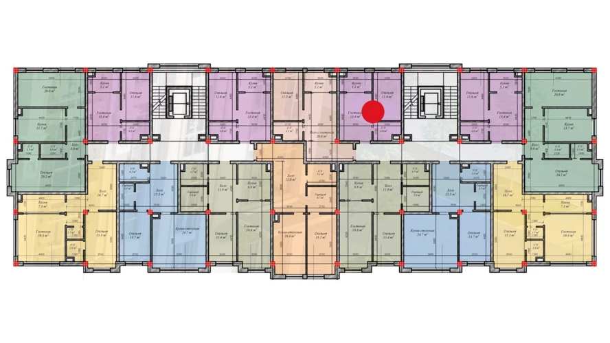 2-комнатная квартира 34.1 м²  3/3 этаж