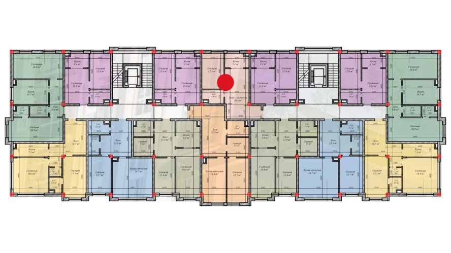 2-комнатная квартира 42.3 м²  3/3 этаж