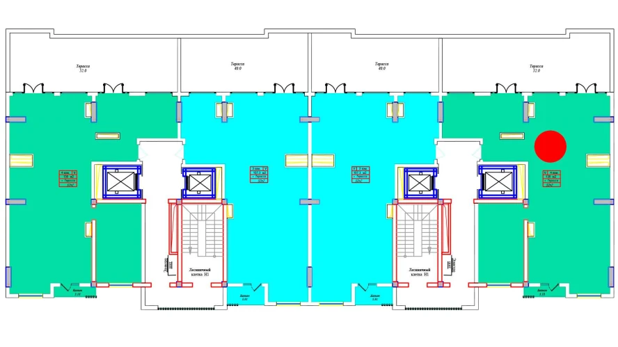 4-xonali xonadon 135 m²  17/17 qavat