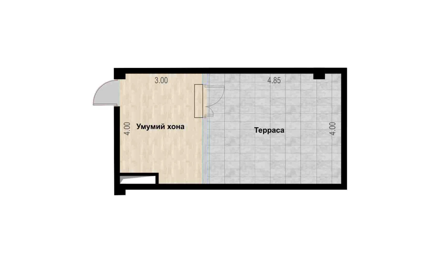 1-комн. квартира 62.52 м²  7/7 этаж | Жилой комплекс Bochka Resort