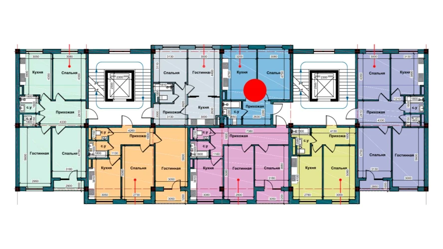 1-комнатная квартира 44.6 м²  2/2 этаж