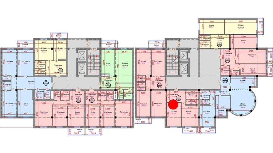 2-комнатная квартира 79.1 м²  11/11 этаж