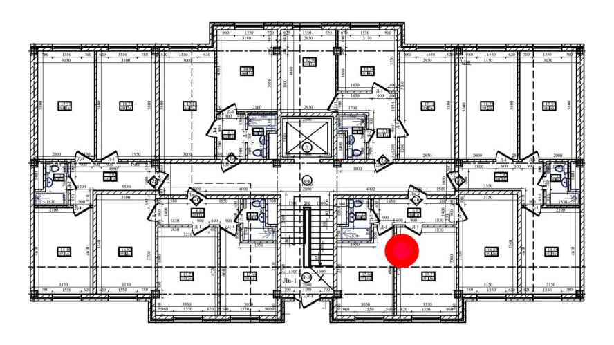 2-комнатная квартира 54.9 м²  1/1 этаж