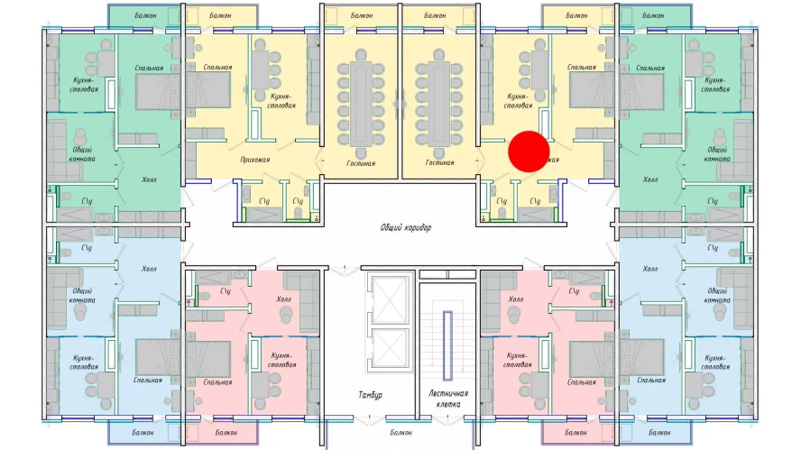 2-xonali xonadon 76.72 m²  12/12 qavat