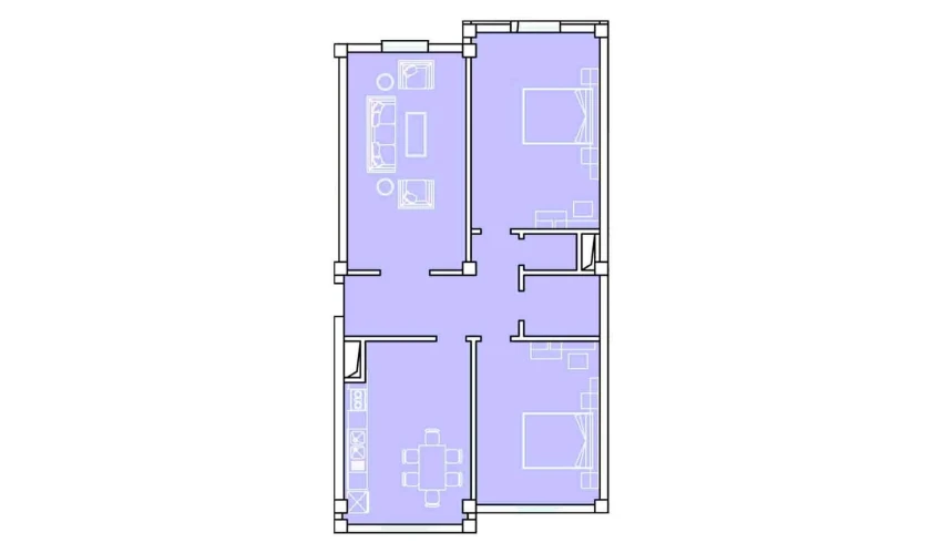 4-xonali xonadon 109.54 m²  1/1 qavat