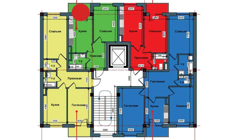 1-комнатная квартира 41.9 м²  3/3 этаж