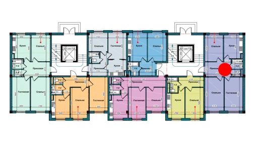 3-xonali xonadon 78.6 m²  1/9 qavat | NUR BARAKA Turar-joy majmuasi