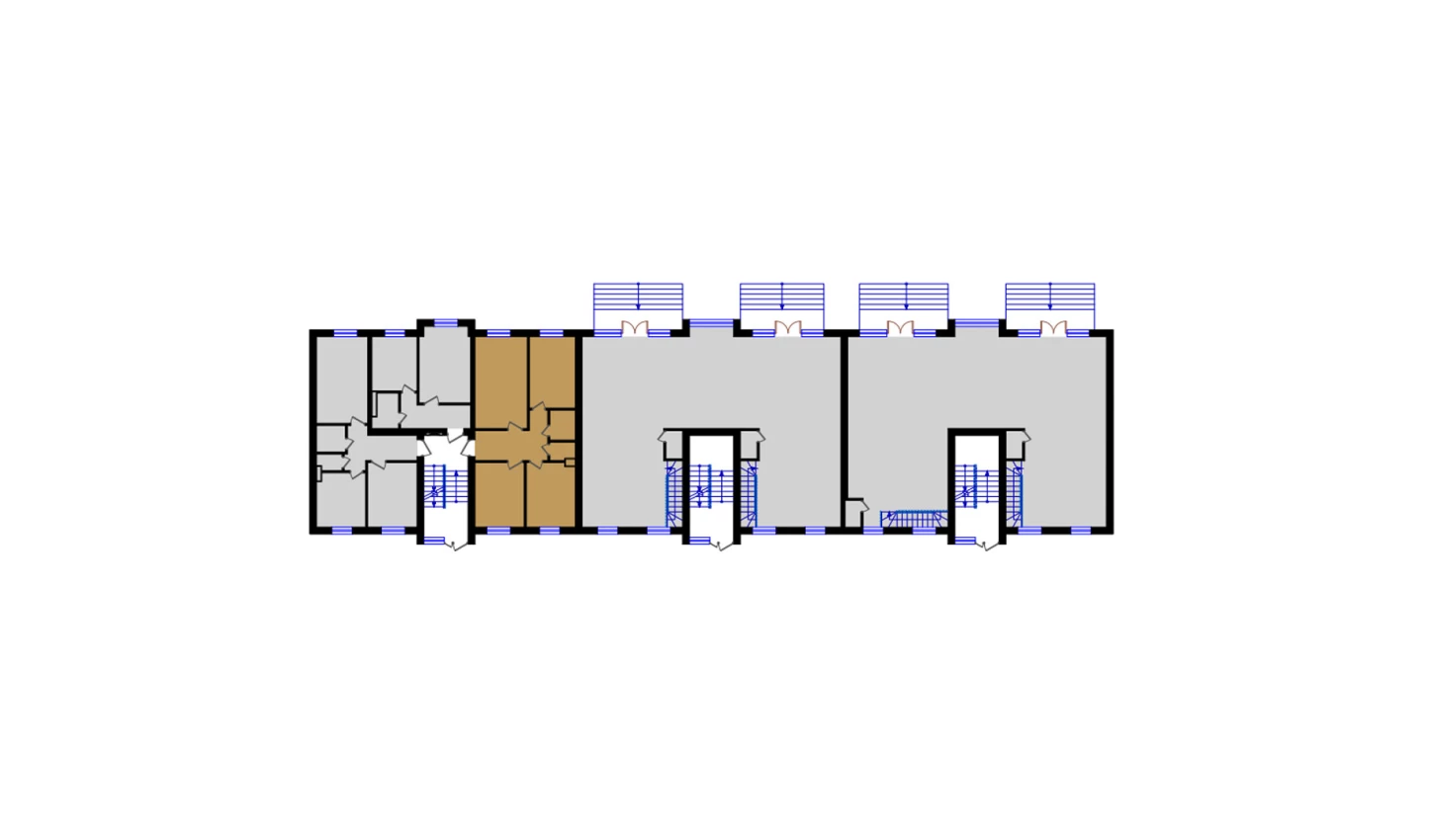 3-комнатная квартира 72.64 м²  1/1 этаж