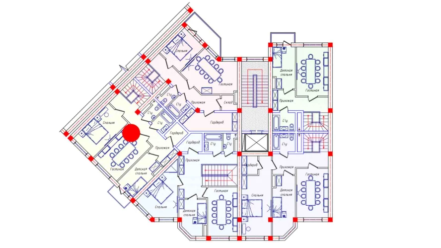 2-комнатная квартира 62 м²  8/8 этаж