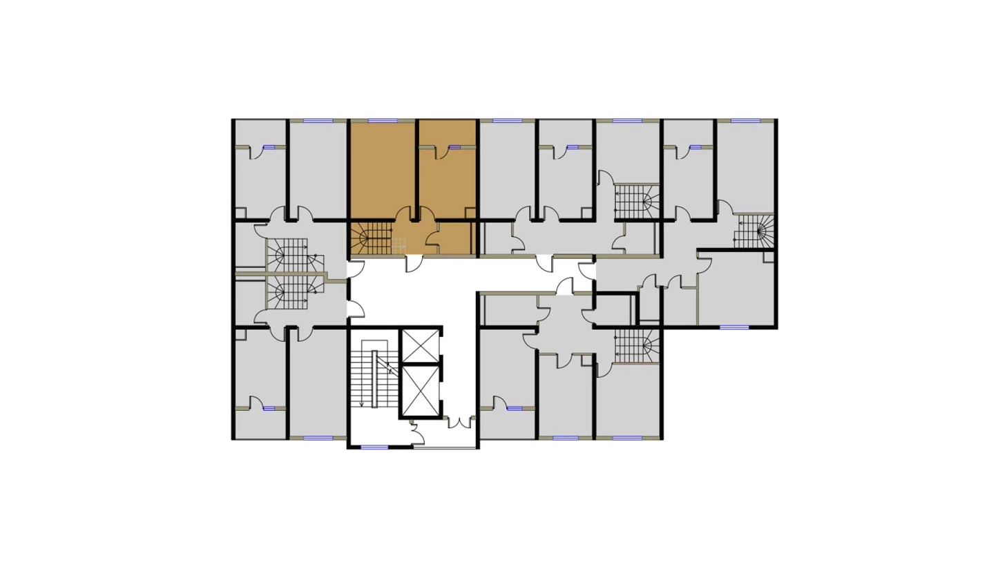 1-комнатная квартира 51.45 м²  1/1 этаж