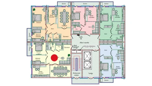 3-xonali xonadon 83.93 m²  9/16 qavat | EKO PARK Turar-joy majmuasi