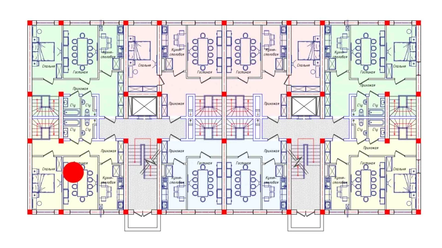 5-xonali xonadon 132.6 m²  1/1 qavat