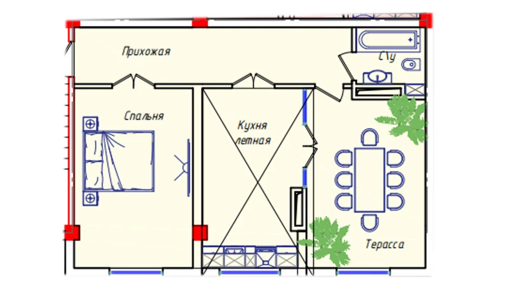 2-xonali xonadon 67.2 m²  10/10 qavat