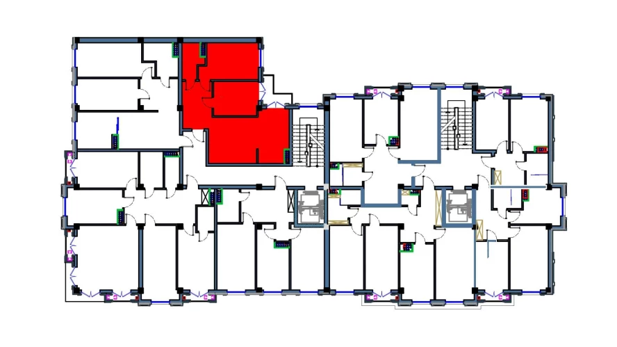 3-комнатная квартира 65 м²  2/2 этаж