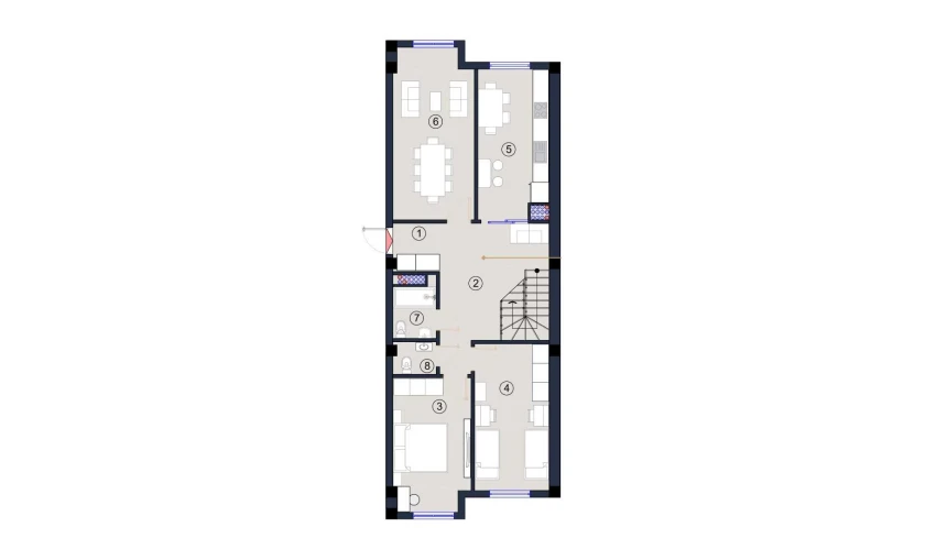 3-комнатная квартира 181.5 м²  1/9 этаж | Жилой комплекс FLORYA RESIDENCE