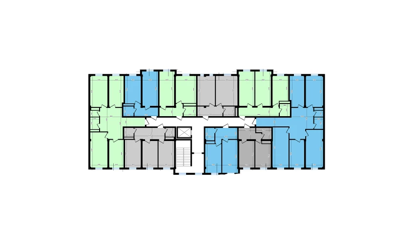 2-комнатная квартира 61.2 м²  3/3 этаж