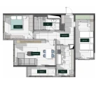 3-комн. квартира 84.22 м²  20/26 этаж | Жилой комплекс SAF TOWERS