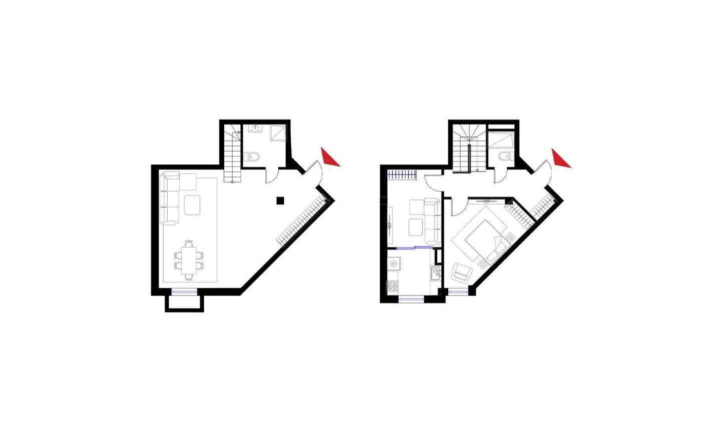 2-xonali xonadon 54.2 m²  1/1 qavat