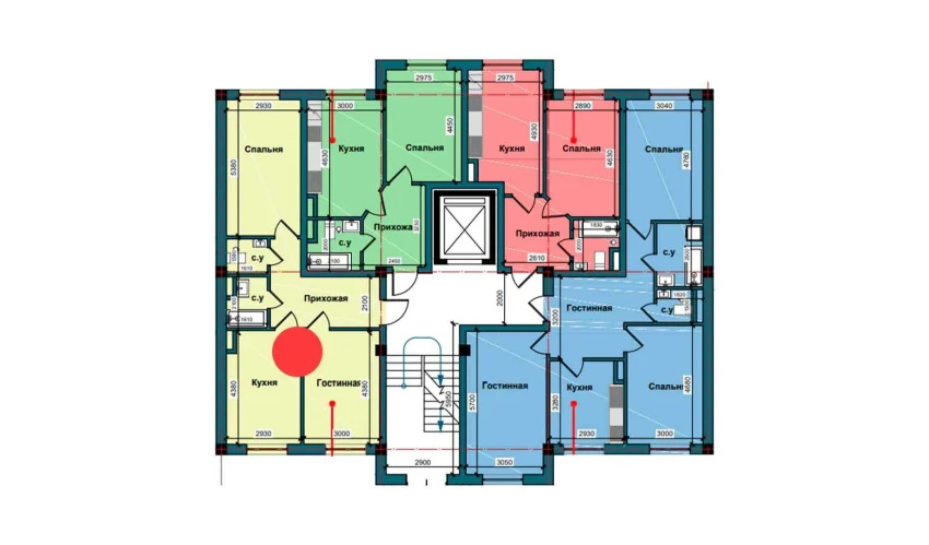 2-xonali xonadon 63 m²  1/9 qavat | NUR BARAKA Turar-joy majmuasi