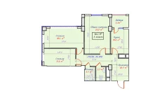 3-комн. квартира 98.2 м²  11/16 этаж | Жилой комплекс Sam House (Qora Suv)