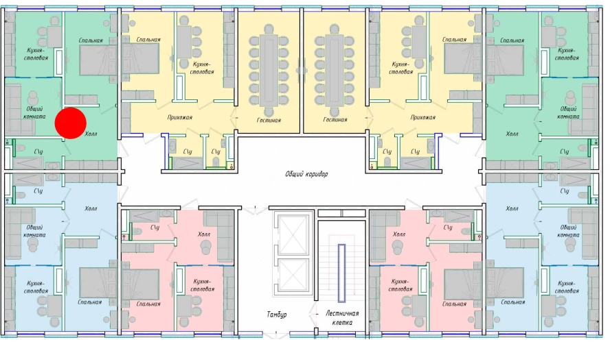 2-комнатная квартира 50.85 м²  1/1 этаж