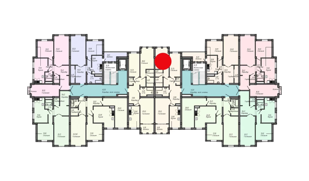 4-комнатная квартира 118 м²  9/9 этаж