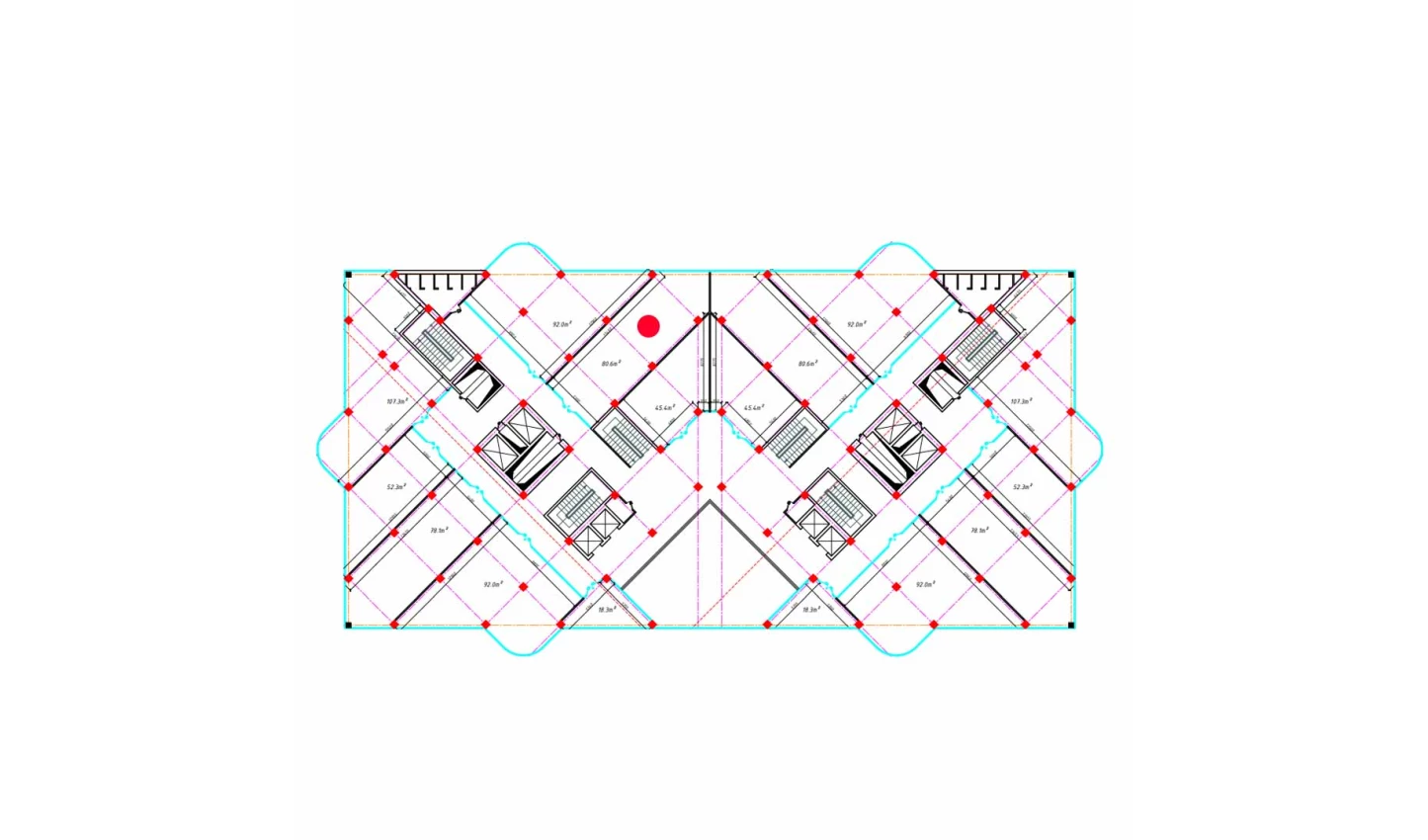 1-xonali xonadon 80.6 m²  3/3 qavat