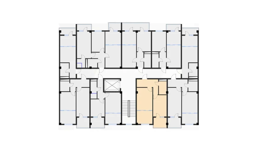 2-xonali xonadon 47.72 m²  2/7 qavat | Bochka Resort Turar-joy majmuasi