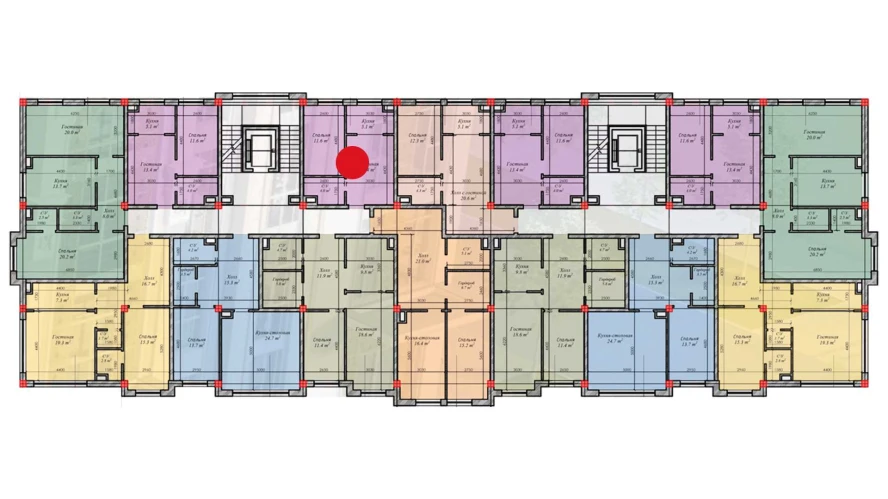 2-комнатная квартира 34.1 м²  2/2 этаж