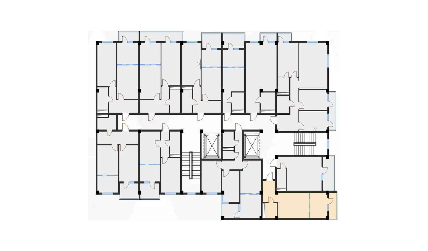 1-комн. квартира 33.02 м²  2/7 этаж | Жилой комплекс Bochka Resort