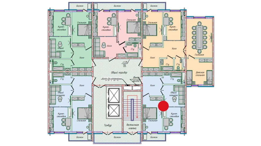 2-xonali xonadon 54.85 m²  13/13 qavat