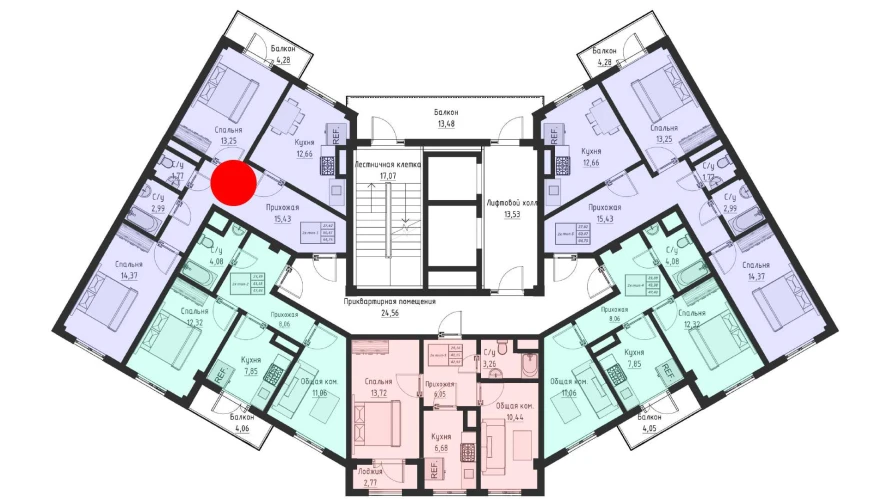 2-комнатная квартира 64.75 м²  3/3 этаж