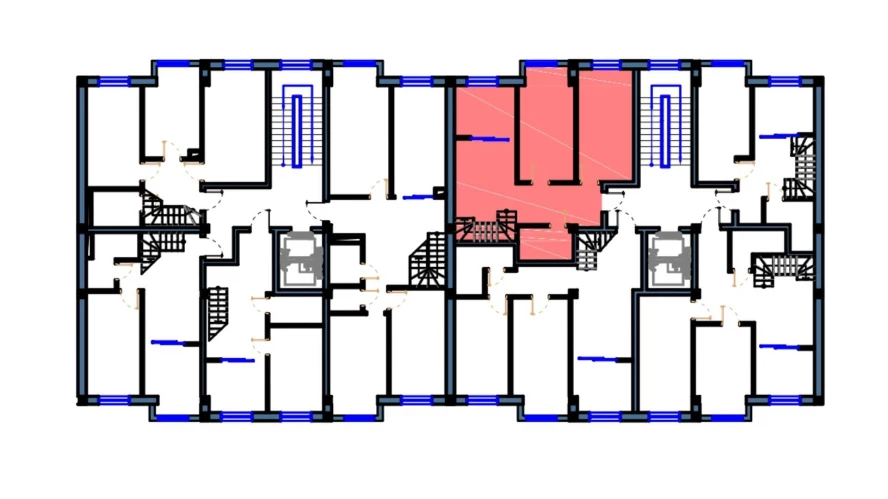 2-комнатная квартира 69 м²  1/1 этаж