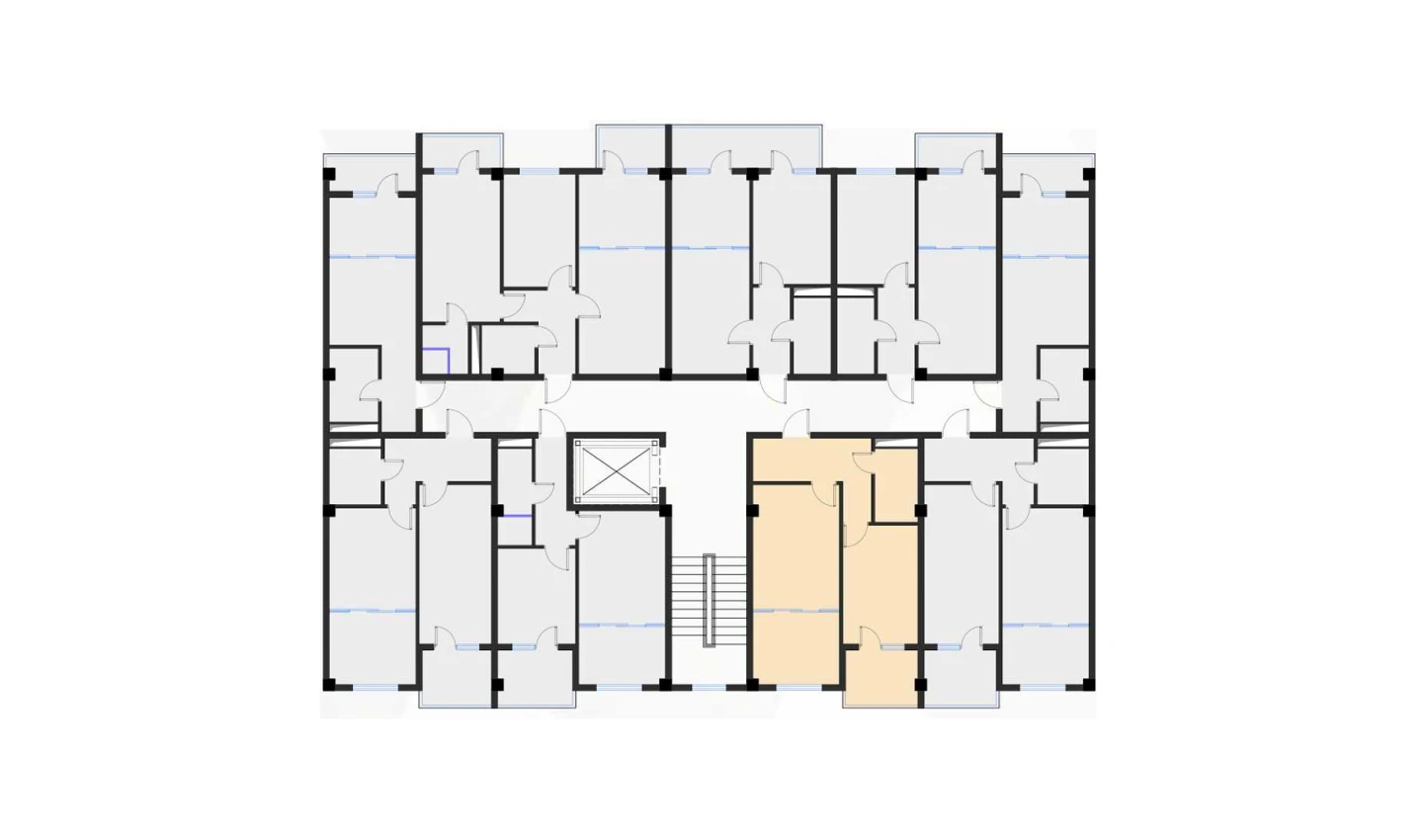 2-xonali xonadon 47.72 m²  2/7 qavat | Bochka Resort Turar-joy majmuasi