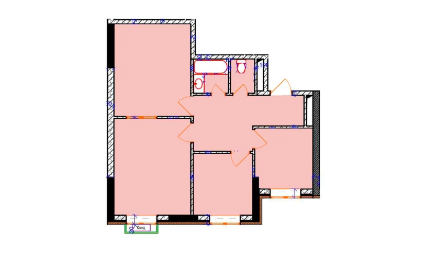 3-комнатная квартира 61.5 м²  1/9 этаж | Жилой комплекс Uchtepa Avenue