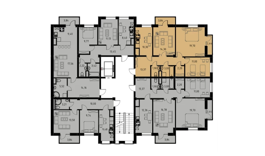 3-комнатная квартира 77.65 м²  6/6 этаж