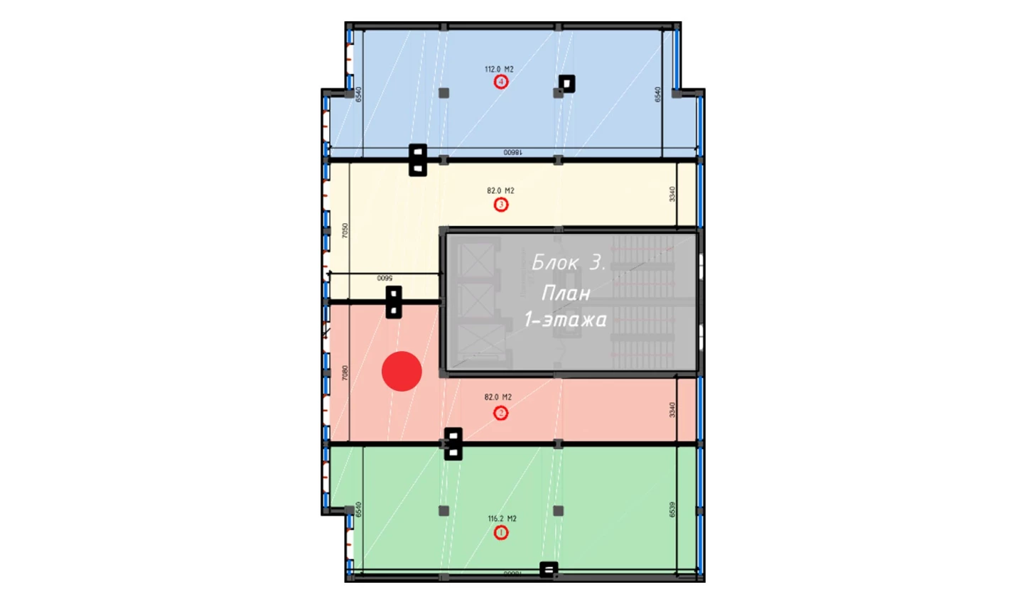 1-xonali xonadon 82 m²  3/3 qavat