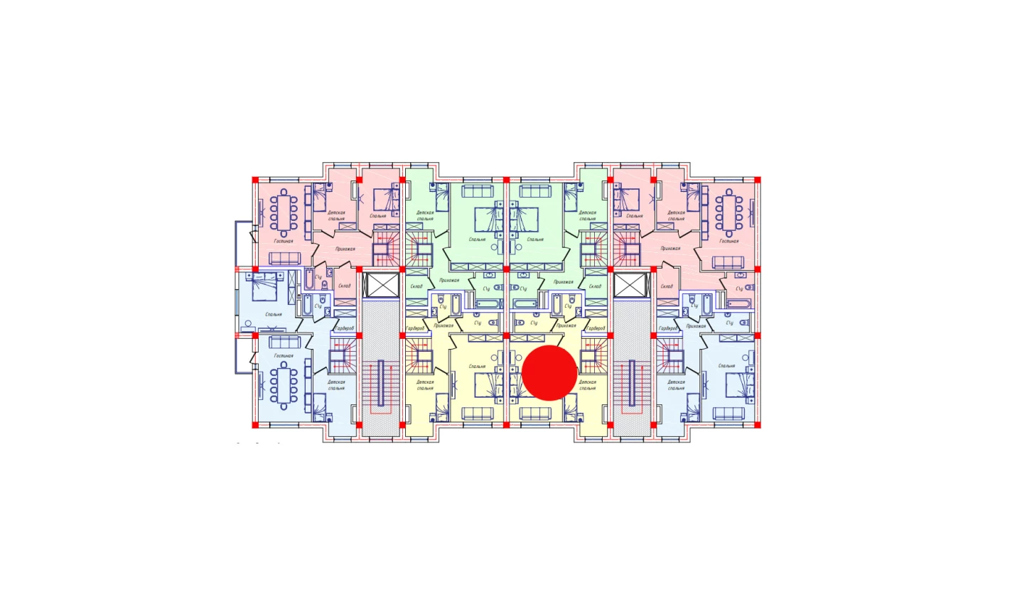 2-комнатная квартира 56.6 м²  8/8 этаж