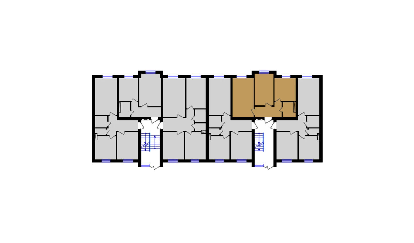 2-xonali xonadon 53.73 m²  1/1 qavat