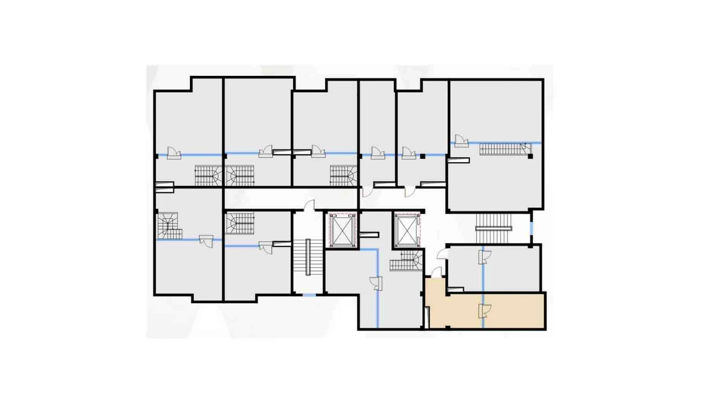 1-xonali xonadon 66.13 m²  7/7 qavat | Bochka Resort Turar-joy majmuasi