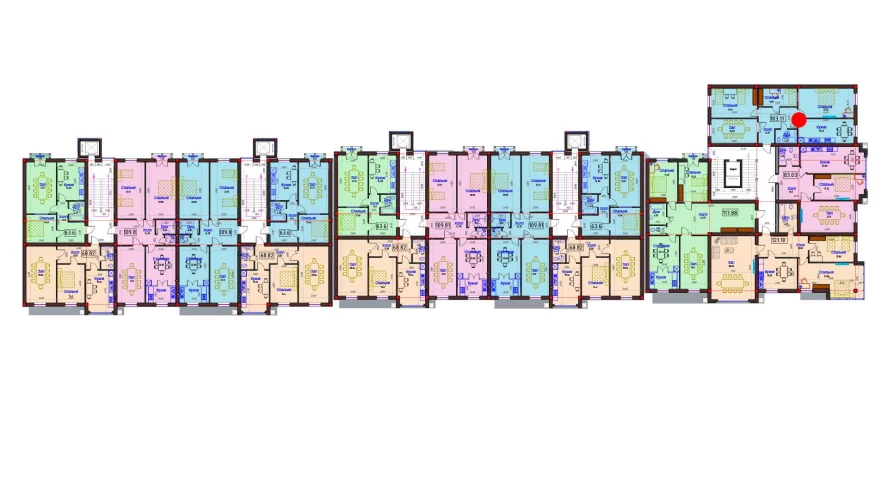 4-комнатная квартира 103.11 м²  7/7 этаж